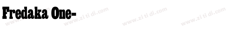 Fredaka One字体转换